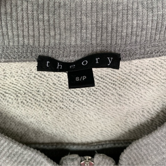 Theory Mixed Media Zip Ip Sweater Size S - Picture 2 of 8